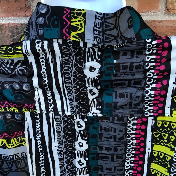 Stuzo Graphic Print Button Front Shirt , Gender Neutral, Black Owned Size M - Picture 8 of 10